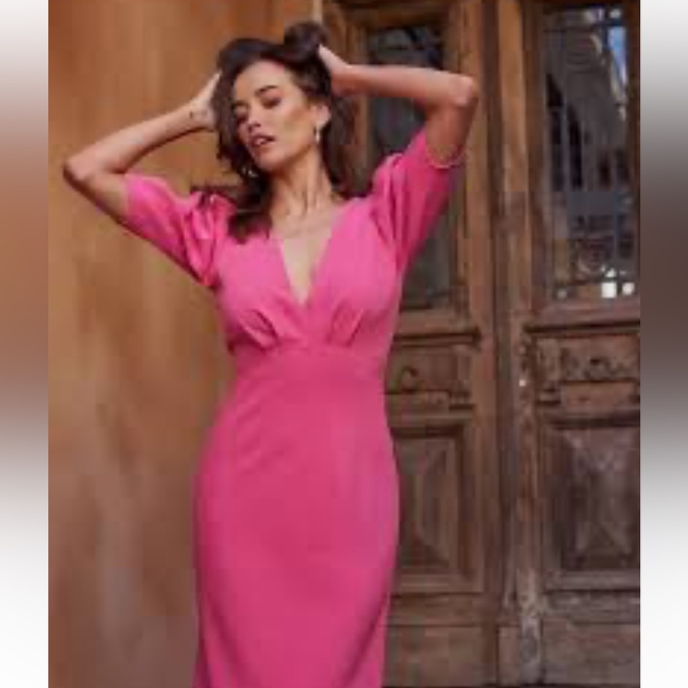 A New Day maxi minimal dress in hot pink size Medium